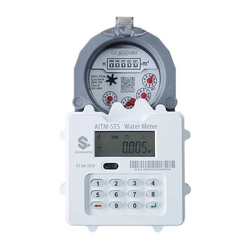 Medidor de agua con teclado prepago STS Token
